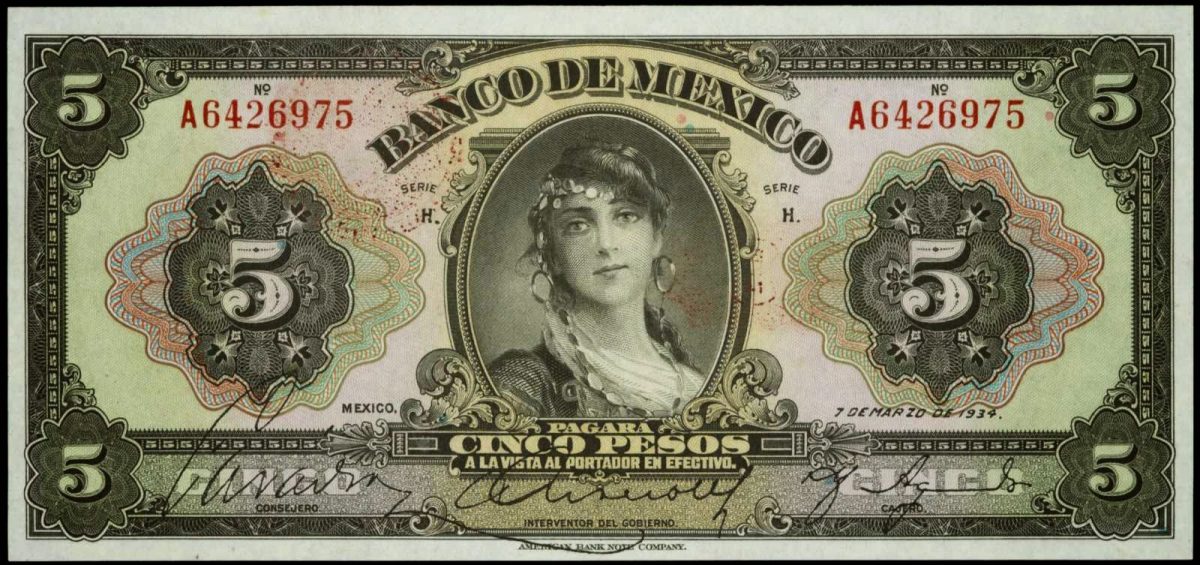 La 'amante' Gitana Impresa En El Primer Billete Mexicano - México ...