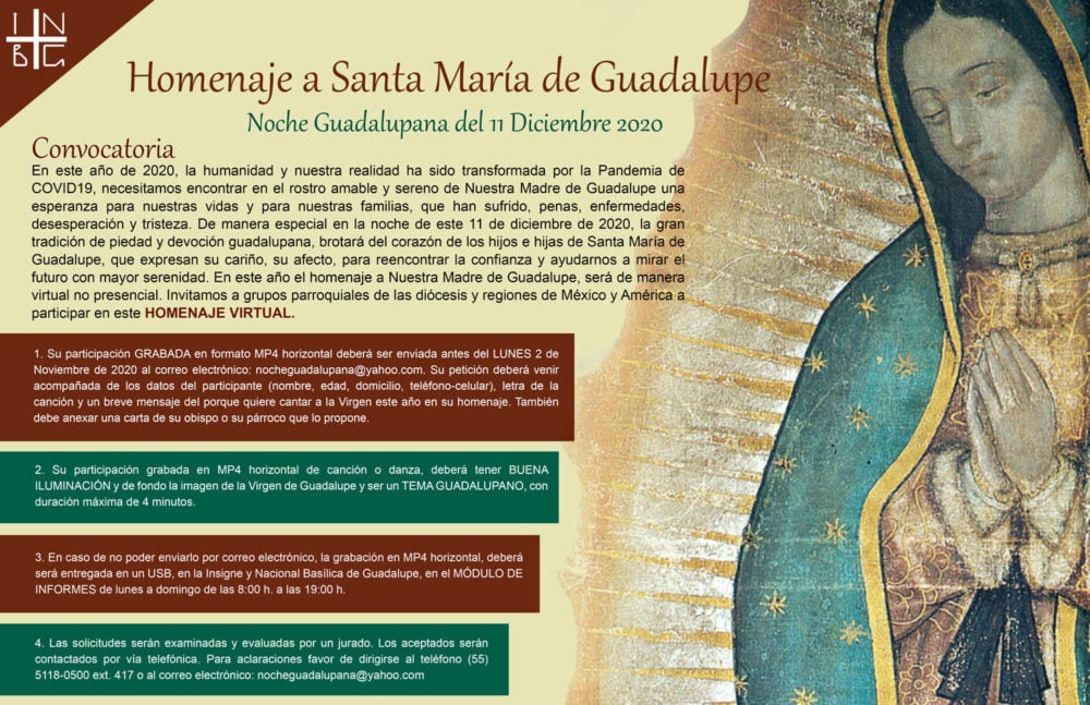 Las mañanitas a la Virgen de Guadalupe 2020 serán virtuales México